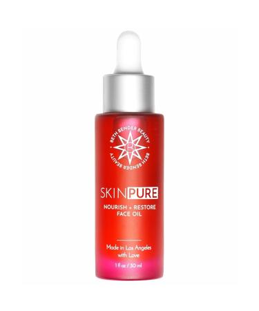 Beth Bender Beauty SKINPURE Glow To The Power of Vitamin C Face Oil - Anti Aging and Anti Wrinkle Formula - 1 Fl Oz