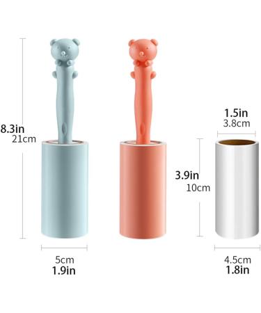 Extra Sticky Lint Roller with 5 Refills - 300 Sheets - Pet Hair Remover & Clothes Dehairing Tool (Green Cute Bear Design) | International Shipping Available - Buy Online on SooperMarket.com
