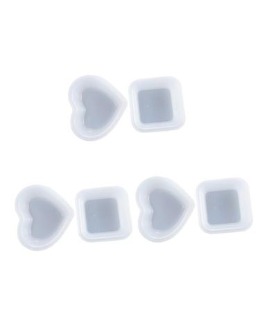 Tofficu 6 Pcs Dish Silicone Mold Molde De Para Resina Square Tray Keychain Mold Diy Plate White