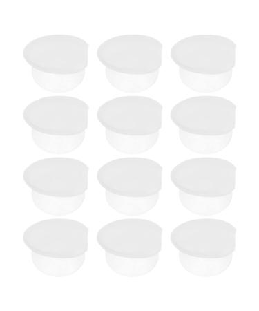 OSALADI 12pcs Lip Mask Brush Dust Cover Lip Brush Cover Makeup Brush Lid Lipstick Brush Retractable Concealer Brush Make up Brush Holder Silicone Cover Girl Travel Boots White Silicone 1.5x1cm