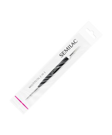 Semilac Multitool 2 in 1 Multifunctional Nail Design Tool Thin Brush and Probe with Ball