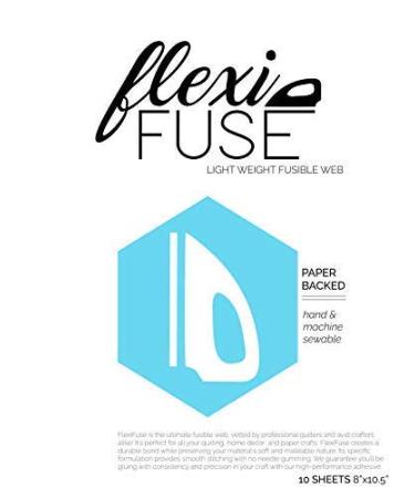 10 Sheets (8 x 10.5) - FlexiFuse Lightweight Fusible Web for Applique