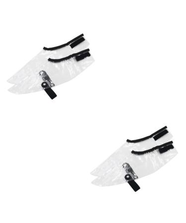 HAPINARY 2 Pairs Barber Shoe Covers Transparent Shoe Covers Salon Barber Cape Shoe Hairdressing Shoes Cover Hair Stylist Shoes Cape Haircut Shoes Protector Cloaks Capes