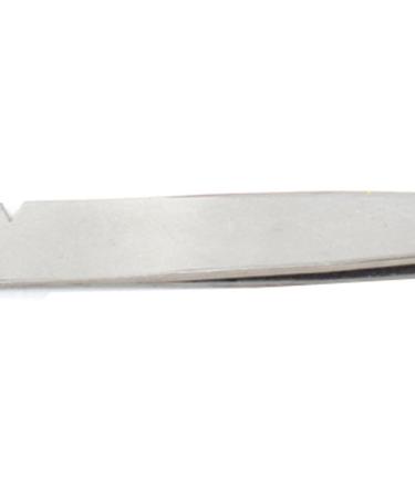 Eyebrow Tweezers with Slant Tip - Portable & Safe Smooth Comb - Silver | International Shipping - Buy Online on SooperMarket.com