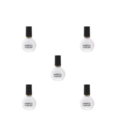 5 set of Nail Polish Glue Peel Off Liquid Nail Art Tape Latex Tape Finger Skin Protected Liquid Nail Care Tool White 10ml 5 set of (White 10ml)