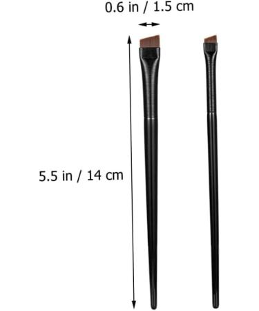 Baluue 12 Sets Eyeliner Brush Makeup Brush Ear Multi-function Eyebrow Brush Wood Black - Buy Online on SooperMarket.com