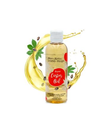 Aroma Magic Castor Oil for Hair Growth Skin & Eyelashes | Pure Natural Carrier Oil | 3.38 Fl Oz - Moisturizing Aromatherapy Massage Oil - Buy Online on SooperMarket.com