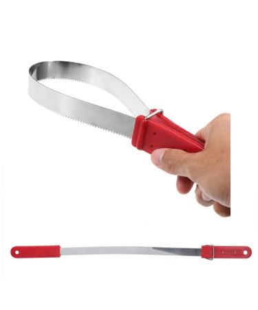 Stainless Steel Animal Equine Sweat Scraper Shedding Blade Double-Sided Shedding Blade Horse Sweat Scraper Horse Grooming Brushes Combs Single Metal Shedding Blade(Red)