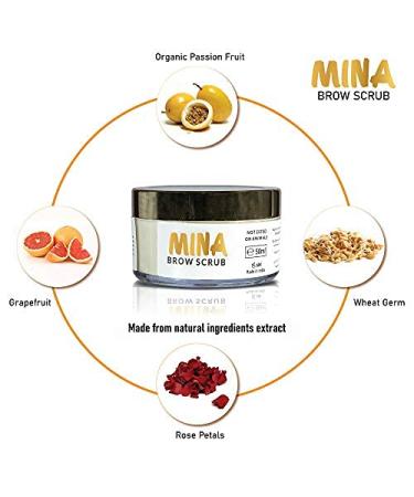 MINA Brow Scrub - Natural Exfoliating Formula for Long-Lasting Henna & Tint | 50ml - Buy Online on SooperMarket.com