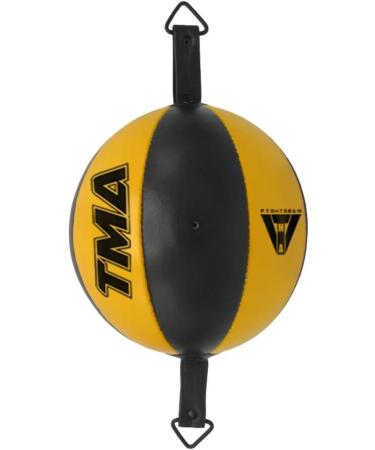 Genuine Cow Hide Leather Double End Speed Ball Boxing Floor to Ceiling Punch Bag - Yellow - Buy Online on SooperMarket.com