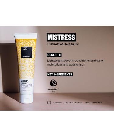 IGK Legendary Dream Hair Shampoo & Mistress Hydrating Balm | Hydrate Shine Frizz Control | Vegan & Cruelty-Free | International Shipping Available - Buy Online on SooperMarket.com
