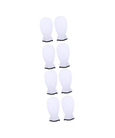 FOMIYES 4 Pairs Maintenance Care Gloves Mittens for Women Wax Spa Hand Cover Paraffin Heated Spa Mittens Paraffin Heated Hand Spa Mittens Hand Gloves Flannel Sock Essential Oil Work White