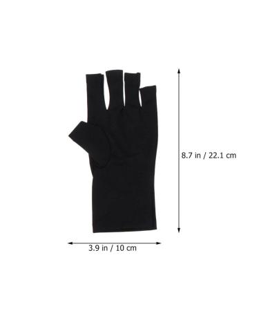 FOMIYES 1 Pair nail gloves gel manicure gloves fingerless driving gloves LED dry lamp gloves sun protector gloves half finger gloves nail art gel sun protection nail polish polyester Miss - Buy Online on SooperMarket.com