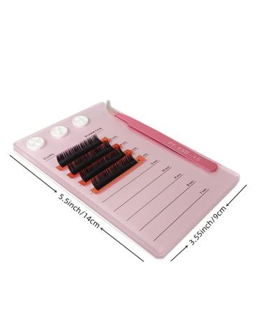 Acrylic Eyelash Grafting Pallet with Glue Cups and Storage Gasket Pads - Pink - Buy Online on SooperMarket.com