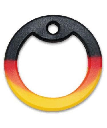 Silencer pacifier for US dog tags and identification tags (black-red-gold)