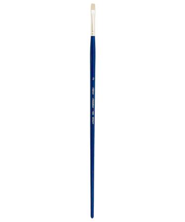 Silver Brush Limited 19022 Bristlon Bright Brush for Acrylic and Oil Painting  Size 2  Long Handle Size - 2