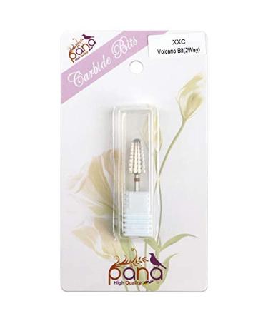 PANA 2-Way Volcano Carbide Bit 3/32 Shank - Silver 2X Coarse Grit | Dual Rotate Nail Drill Bit for Acrylic & Gel Nails - Manicure Pedicure Tool - Buy Online on SooperMarket.com