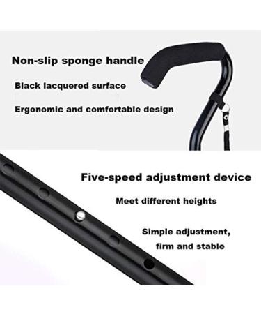 Swan Neck Walking Cane Offset Walking Sticks Double Handle to Help Get up Height Adjustable Collapsible Crutch Mobility Aid for Elderly Men and Women - Buy Online on SooperMarket.com