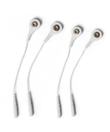 4 Pcs Electrode Lead Wire Adapters Convert 2mm Pin to 3.5mm Snap - Compatible with TENS EMS Units