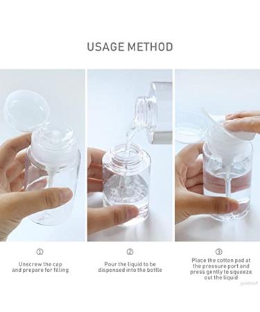Nail Polish Remover Pump Dispenser Set - 2 Pack 200ml Lockable Alcohol Dispenser for Makeup Remover - YAMYONE - Buy Online on SooperMarket.com