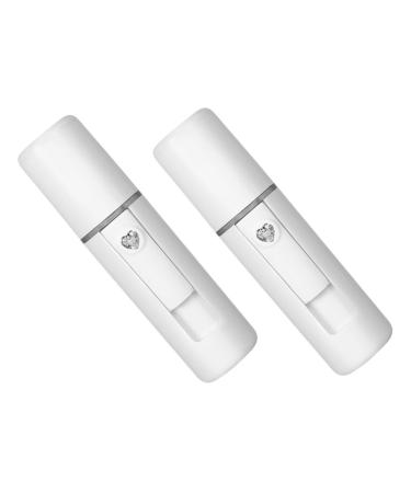 MUSISALY 2pcs Spray Meter Face Hydrating Moisturizer Moisturizing Mister Portable Diffuser Plastic White