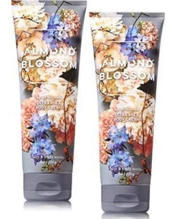 Bath and Body Works 2 Pack Almond Blossom Ultra Shea Body Cream 8 Oz.