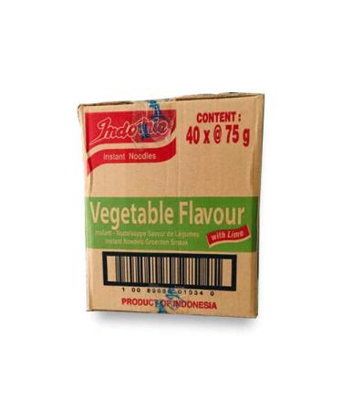 Buy 40x 75g IndoMie Instant Noodle Soup - Vegetable Flavour with Lime + Lucky Wooden Doll - International Shipping Available - Buy Online on SooperMarket.com