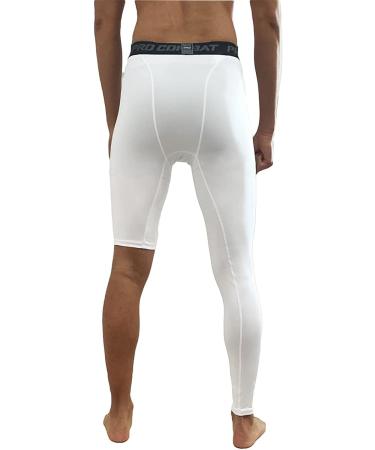 Jonscart One Leg Compression Tights Long Pants Basketball Sports Base Layer Underwear Active Tight White-right-long Large - Buy Online on SooperMarket.com