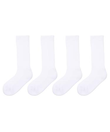 Healeved 2 Pairs of Diabetic Socks Cotton Diabetic Crew Socks White Socks Ankle Socks Elderly Nursing Socks Comfortable Diabetic Socks for Home
