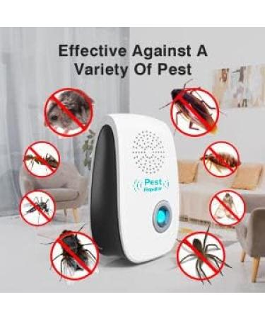 Toyukia 2023 Dual Ultrasonic Pest Repeller 8 Pack - Electronic Control for Insects, Roaches, Spiders, Mice - Indoor Mosquito Repellent for Home, Kitchen, Office, Warehouse, Garage (White) - Buy Online on SooperMarket.com
