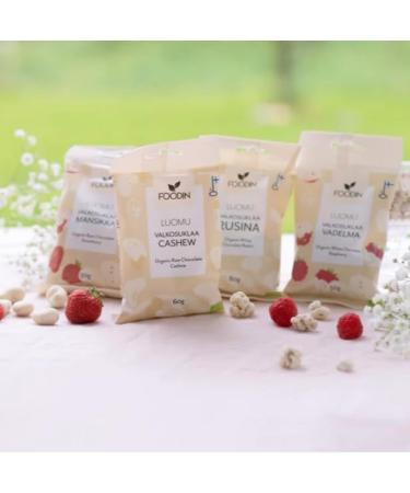 Foodin White Chocolate Cashew Organic 60g Pack of 8 - Buy Online on SooperMarket.com