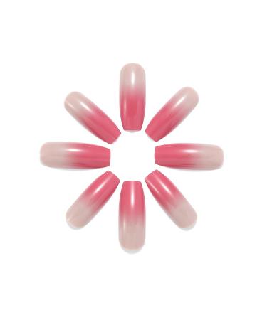 Brishow Coffin Artificial Nails - Long Gradient Ballerina Acrylic Press-On Nails (24pcs) for Women & Girls - International Shipping Available - Buy Online on SooperMarket.com