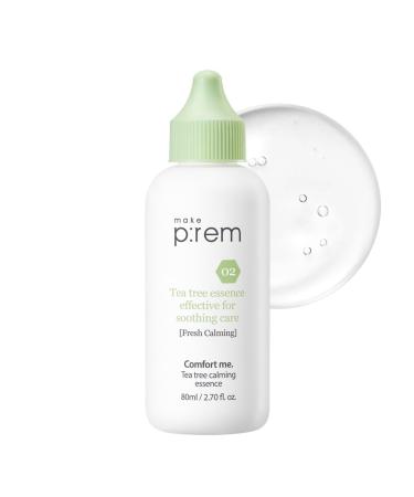 make p:rem Comfort me. Tea tree calming essence | soothing essence | lightweight and watery essence | Quick-Absorbing | essence for sensitive skin | 80ml 2.70 fl.oz. | MAKEP:REM makeprem