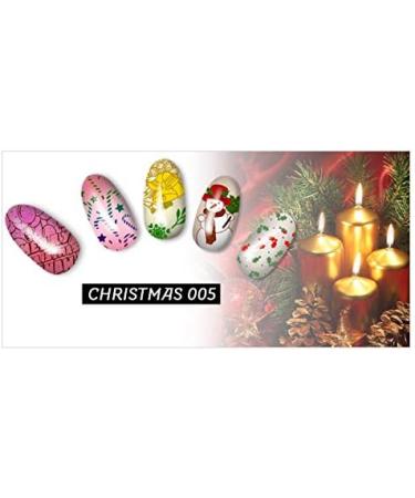 Christmas Nail Art Stamping Plate - Snowman Balloon Candy Bell Pattern - DIY Manicure Print Tool - Buy Online on SooperMarket.com