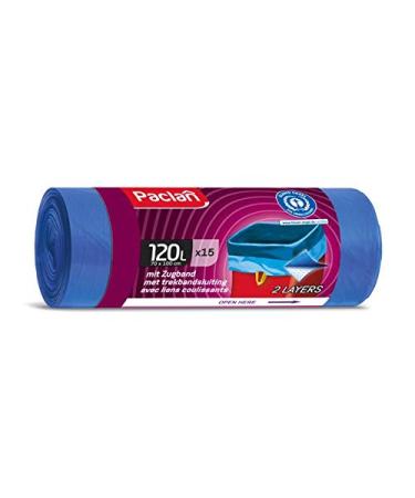 Paclan drawstring bags 15 x 120L Blue Angel Blue 15 pieces (1 pack) Paclan drawstring bags 15 pieces (1 pack) Blue
