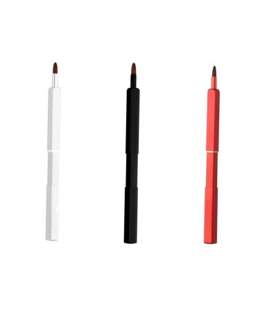 Healeved 3pcs Retractable Lip Brush Cosmetics Brush Makeup Tool Eyeshadow Applicator Lip Brush for Lipstick Lip Balm Brush Eyeshadow Brush Applicator Makeup Use Lipstick Brush Makeup Brush