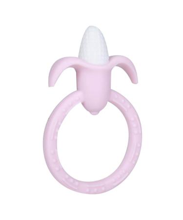 Infant Silicone Teether - BPA Free Soft Pink Teething Toy for Toddlers | Safe Chewing & Soothing Solution - Buy Online on SooperMarket.com