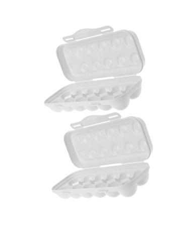 ABOOFAN 2pcs Anti-Collision Damage Chicken Containers for Fridge Pantry Egg Bins for Fridge Food re-usable Grey 30X11X6.5CM