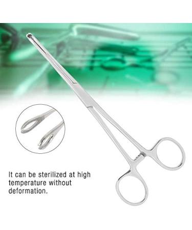 Professional Surgical Steel Sponge Tweezers Stainless Steel Round Mouth Closed Jaw Clamps Tongue Septum Lip-shaped Eyebrows Without Slotted Pliers Body Piercing - Buy Online on SooperMarket.com