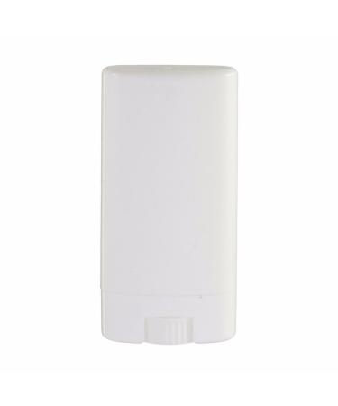 SGerste Empty Deodorant Containers 15ml White Refillable Oval Lip Balm Twist Up Tube with Lid Caps 10pcs