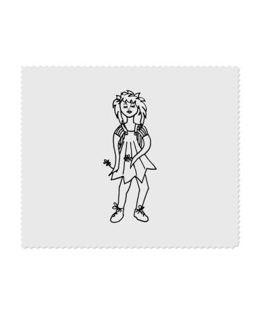 Azeeda 2 x 'Girl Holding Flowers' Microfiber Lens / Glasses Cleaning Cloths (LC00019516)