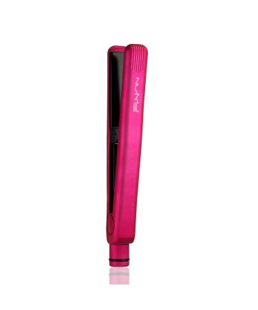 NuMe Fashionista Hair Straightener Flat Iron - Tourmaline Ceramic Plates - Smart Memory Function - Professional Salon Hair Straightening Styling Flat Iron - Programmable Auto Shut Off - Purple