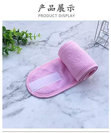 Queta Adjustable Terry Cloth Hair Band for Makeup - 3 Pack (Black White Pink) | Cosmetic Headband with Velcro Fastener - Buy Online on SooperMarket.com