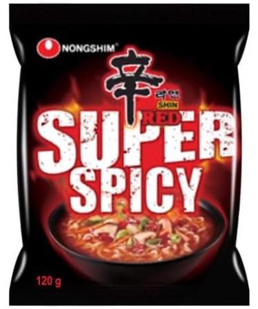 Nongshim SHIN RED Ramyun Super Spicy Ramen Noodles 120g (Pack of 40) - Buy Online on SooperMarket.com