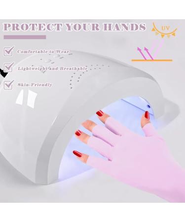 Betinyar 2 Sets of UV Protection Gloves for Gel Manicure UV Gloves for Gel Nail Lamp Protects Hand Skin from UV Rays Sunscreen Gloves(Purple) - Buy Online on SooperMarket.com