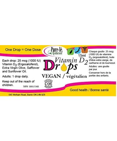 Vegan Vitamin D drops for teens adults and seniors - Non-GMO Gluten-free all Natural - 1000 IU 1 drop 100% Daily Value - Safe & Easy Concentration for Teens Adults as well as Seniors - 15 mL over 365 Doses! - Easy-to-Use neck dropper - No artificial Flavo - Buy Online on SooperMarket.com