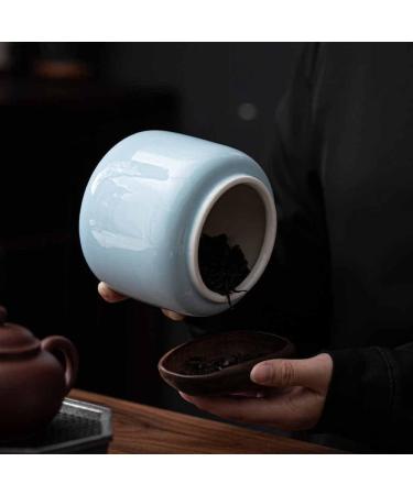 GUSMYPLG Tea Cans Porcelain-plated Storage Lid Household Bottle Seal Solid Color Porcelain Tea Can Food Container - Buy Online on SooperMarket.com
