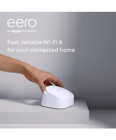 Certified Refurbished Amazon eero 6 dual-band mesh Wi-Fi 6 router, with built-in Zigbee smart home hub 1 Router