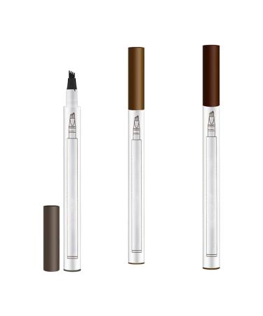 Waterproof Brow Pen Eyebrow Pen Waterproof Eyebrow Pencil for Professional Makeup Natural Brow 3pcs