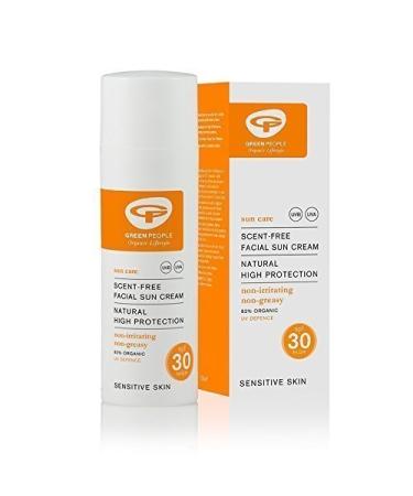 Green People Facial Sun Cream Fragrance Free SPF 30 50 ml 50 ml (1 pack)